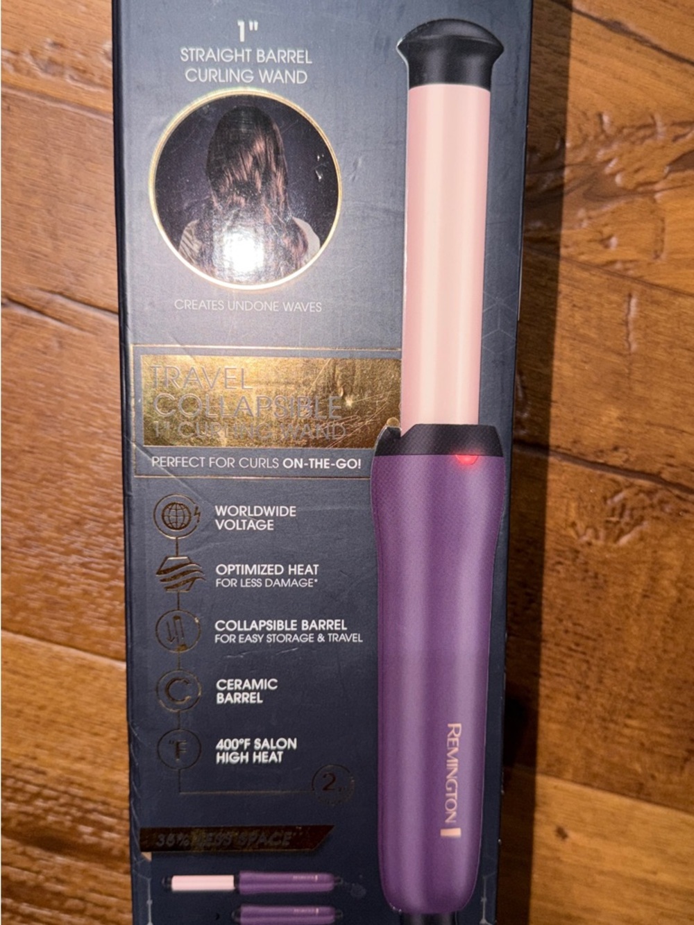NIB- Remington 1" Collapsible Curling Wand